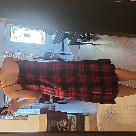 Vintage Plaid Flannel Dress - Picture 2 of 3